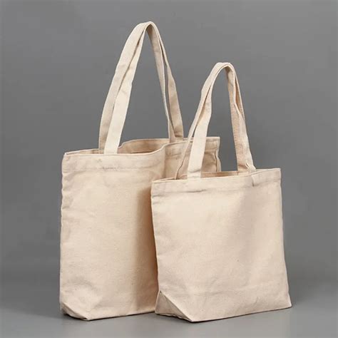 Blank Pattern Canvas Shopping Bags Eco Reusable Foldable Shoulder Bag