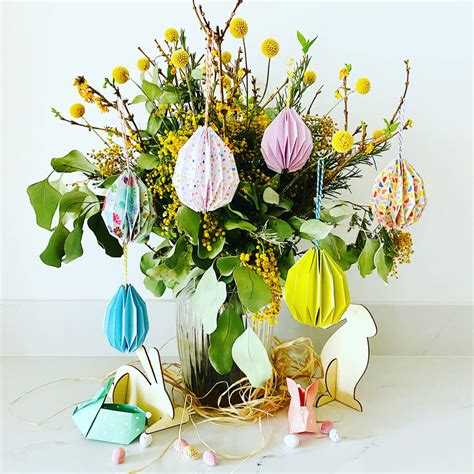 Fold Your Own Origami Easter Egg Hanging Decorations By Litlle Papier