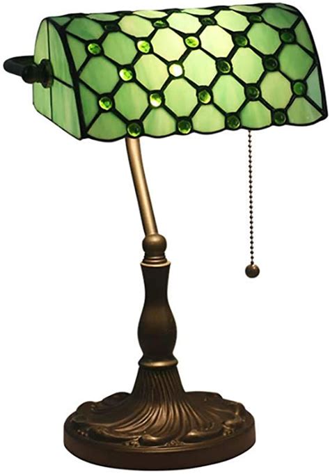 Tiffany style mission table lamp. Amazon.com: Bankers Lamp 10 Inches Tiffany Style Stained Glass Banker Desk Lamp Table Lamp for ...
