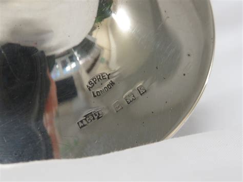 Asprey Silver Capstan Inkwell Diameter Of Base 88cm Marks For