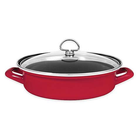 Chantal® 3 Qt Enamel On Steel Saute Pan With Glass Lid Bed Bath And Beyond