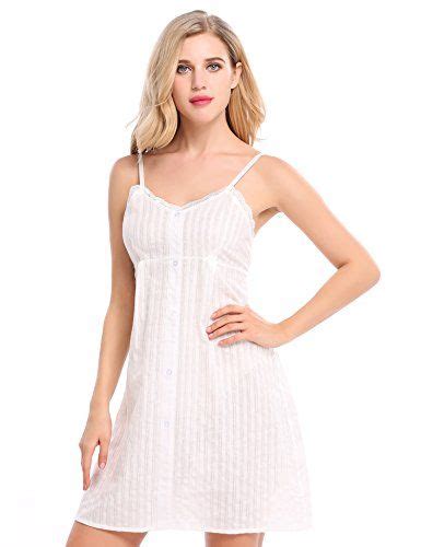 Ekouaer Womens Cotton Chemise Nightgown Summer Sleepwear Dress S Xxl Summer Sleepwear Night