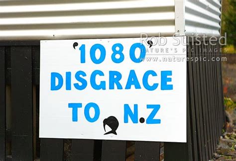 Anti 1080 Poison Protest Sign 1080 Disgrace To New Zealand Thames
