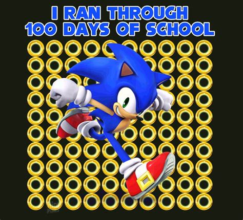 Sonic 100 Days Of School Png Filesi Run Through 100th Days Of Etsy