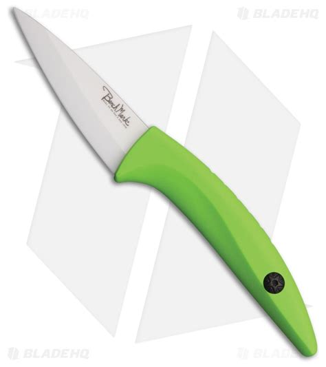 Benchmark Ceramic Paring Knife Lime Green Rubber 4 Plain Blade Hq