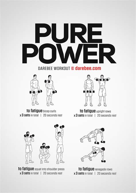 Pure Power Workout Free Weight Workout Dumbell Workout Strength Workout