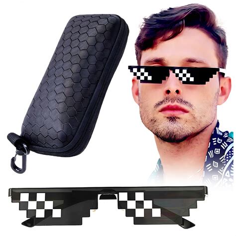 Okulary imprezowe Thug Life Swag Deal With It 8 Bits Piksel + TWARDE width=