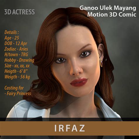 My 3d Actress Irfaz By Odin3darts On Deviantart