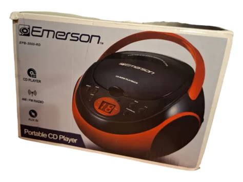 Emerson Portable Radio Cd Player Epb 3000 Aux Amfm 3197 Picclick