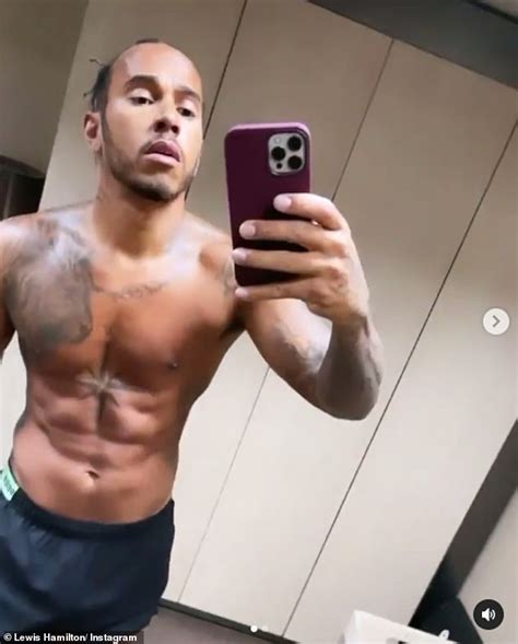 Lewis Hamilton Showcases His Muscular Physique As He Says He Has