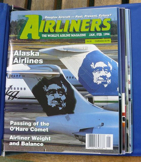 Airliners Magazine 7 Issues In Official Airliners Binder Janfeb 1994
