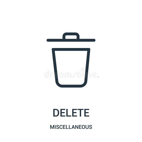 Delete Icon Vector From Essentials Collection Thin Line Delete Outline