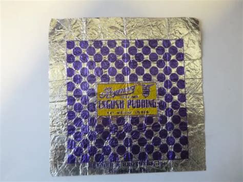Vintage 1930s Candy Wrapper Reymers English Pudding Foil