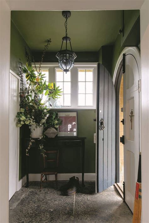 Look At This Fabulously Redone Craftsman Entry Hall Dark Olive Green