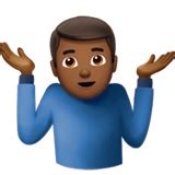 🤷🏾‍♂️ Man Shrugging Emoji with Medium-Dark Skin Tone Meaning png image