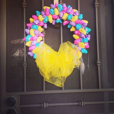 My Peep Wreath For Easter Pin Spired Of Course Wreaths Holiday Easter