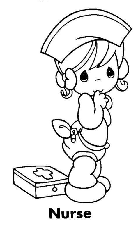 Traditional christian nurses prayer, nursing student, cna, gift, catholic. Precious Moment Nurse Will Take Care of You Coloring Page ...