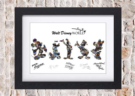 The Gang Mickey Pluto Goofy Donald Minnie Autographs Disney Etsy
