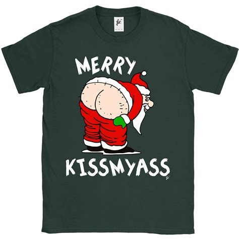 Merry Kiss My Ass Christmas Grinch Santas Hairy Bum Funny