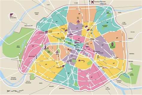 Paris City Map City Map Paris Île De France France