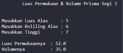 Maybe you would like to learn more about one of these? Menghitung Luas dan Volume Prisma Segitiga Java - CodingLagi