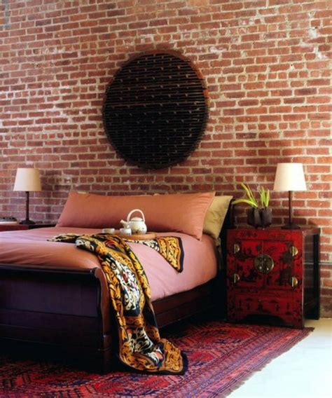 How You Could Decorate A Brick Wall Behind Your Bed 31 Ideas Interior