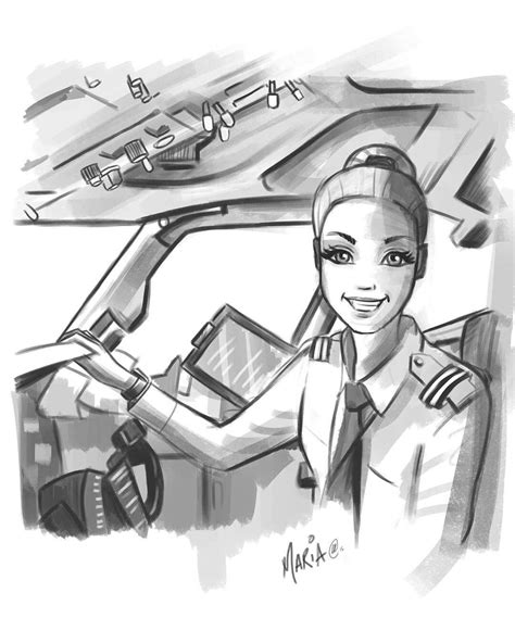 Maria Pilot Pilots Art Pilot Pilots Aviation