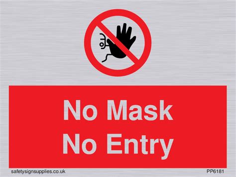 No Mask No Entry From Safety Sign Supplies