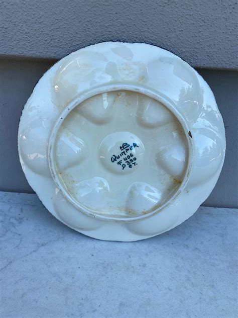 Mid Century French Faience Oyster Plate Quimper At 1stDibs