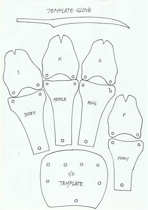 Printable Freddy Krueger Glove Template