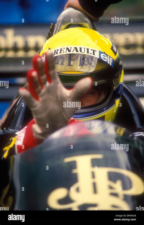 Ayrton Senna In His Lotus 98t In 1986 Stock Photo Alamy