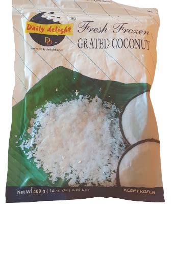 Daily Delight Grated Coconut Box 400g Frozen Maas Products