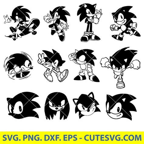 Sonic The Hedgehog SVG Bundle Sonic SVG Sonic SVG PNG DXF EPS Cut