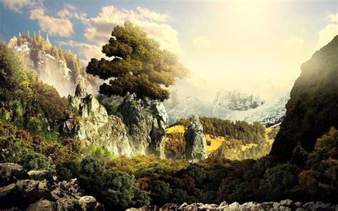 Shop from 1000+ unique posters on redbubble. Fantasy Landscape Wallpapers - Wallpaper Cave