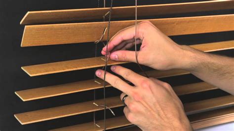 How To Restring A Standard Operating Horizontal Wood Blind Youtube