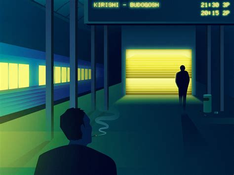 At The Train Station By Fill Ryabchikov On Dribbble