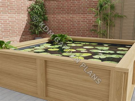 Raised Wooden Garden Pond 24mx24m Build Plans Only No Etsy Uk