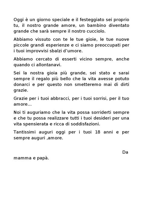 Esempio Lettera Per I Diciotto Anni Appunti Di Lingua Italiana Docsity