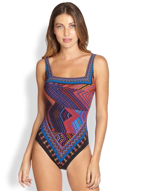 Lyst Gottex One Piece Creole Tank Swimsuit In Purple