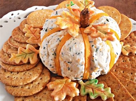 Jam Hands Cheddar And Chive Pumpkin Cheese Ball