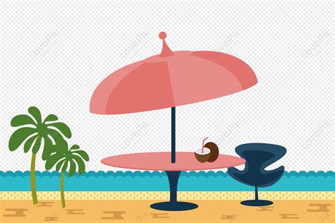 Creative Summer Beach Scene Png White Transparent And Clipart Image For