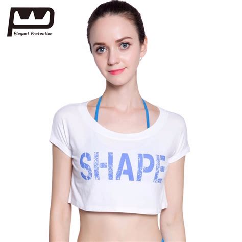 Women Exposed Navel Loose Top Smock Cottonspandex Elasticity Summer