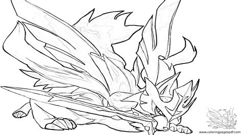 10 Most Rated Zacian Anime Coloring Pages