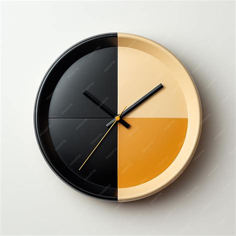 Premium Photo Yellow And Black Clock With Raw Style