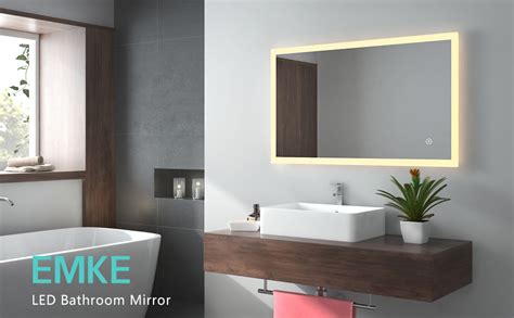 Emke Illuminated Bathroom Mirror 1000 X 700 Mm Led Bathroom Mirror 3