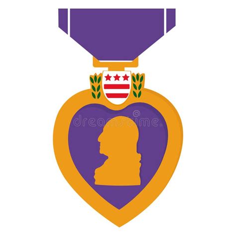 National Purple Heart Day Concept Honor Military Medal Stock Vector