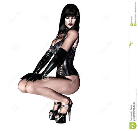 Gothic Woman With High Heels Stock Image Image Of Woman
