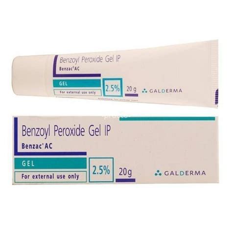 Benzac Ac Benzoyl Peroxide Gel Ip 25 Packaging Size 20 Gm At Rs 149