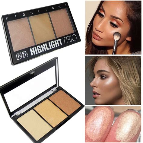 1pcs Ushas Women Brand Shimmer Face Makeup Bronzers Highlighters