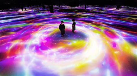 Drawing On The Water Surface Created By The Dance Of Koi And People Infinity Teamlab Koi